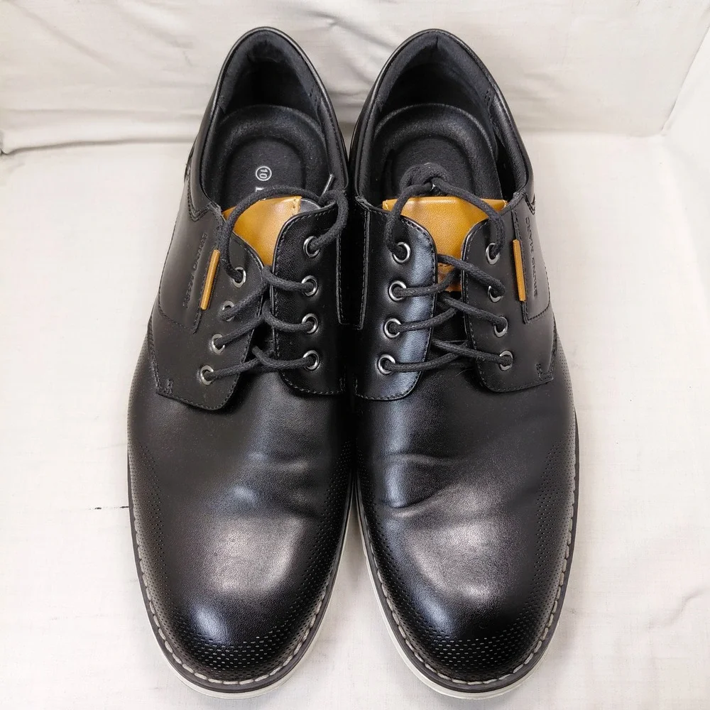 Bruno Marc SBOX2336M Mens Black Perforated Oxford Dress Shoes Size 10 US 43.5 EU